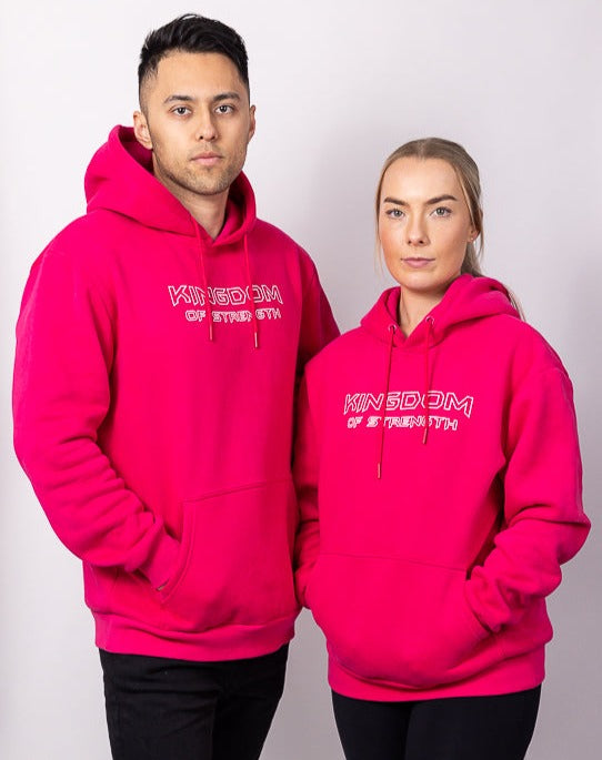 OUTLINE HOODIE / JUMPER - MAGENTA - UNISEX