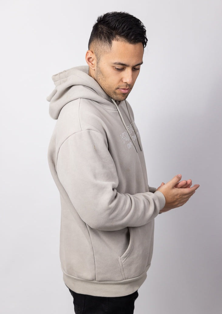 OUTLINE HOODIE / JUMPER - GREY COFFEE - UNISEX