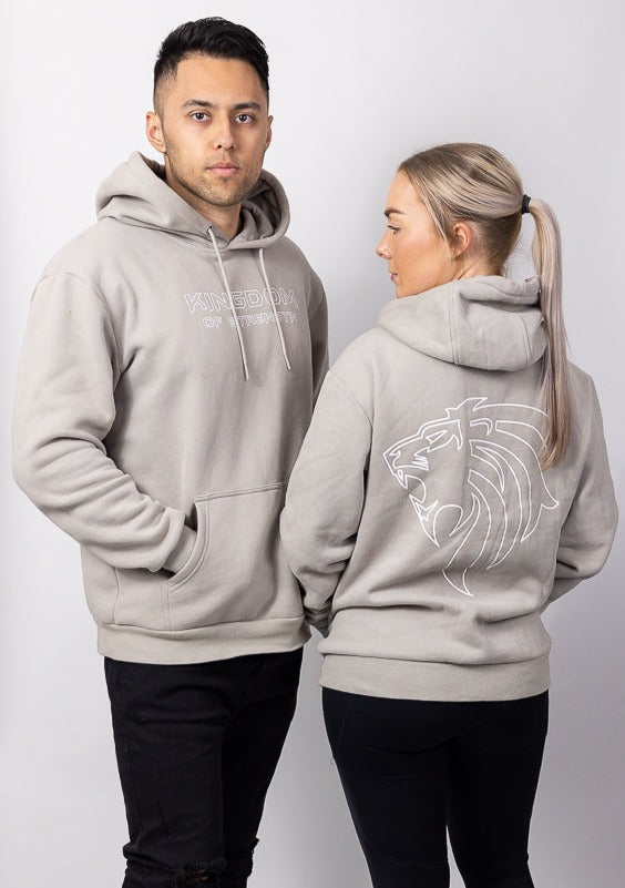 OUTLINE HOODIE / JUMPER - GREY COFFEE - UNISEX