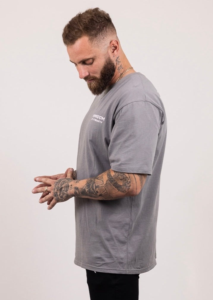 ROYAL OVERSIZED TEE - GREY - UNISEX