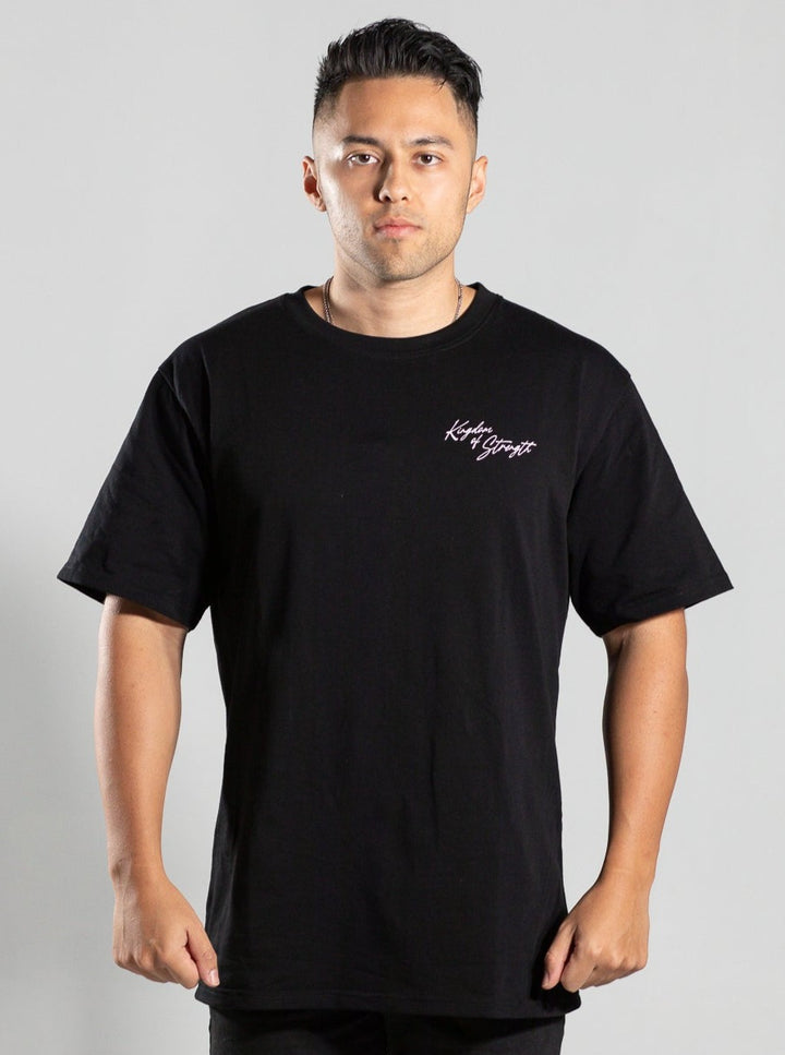 SCRIPT OVERSIZED TEE - BLACK - UNISEX