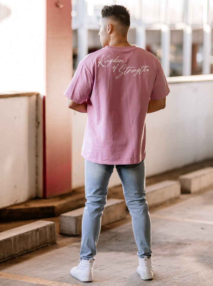 SCRIPT OVERSIZED TEE - PINK LEMONADE - UNISEX