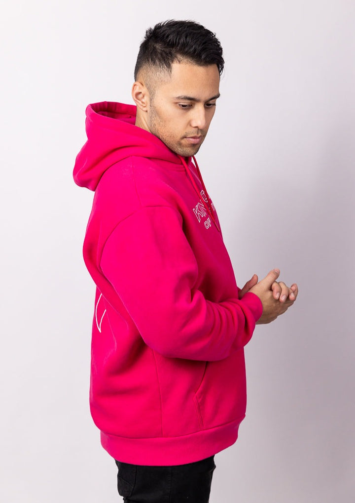 OUTLINE HOODIE / JUMPER - MAGENTA - UNISEX