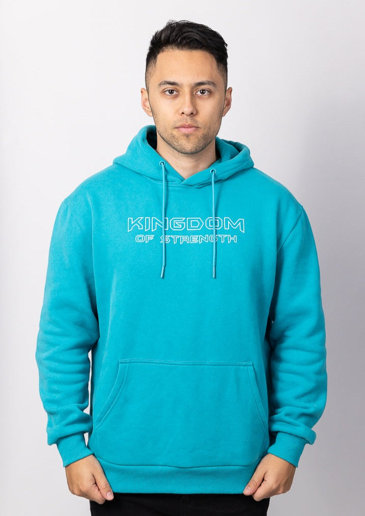 OUTLINE HOODIE / JUMPER - TURQUOISE - UNISEX