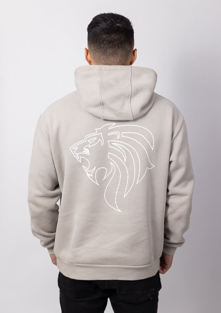 OUTLINE HOODIE / JUMPER - GREY COFFEE - UNISEX