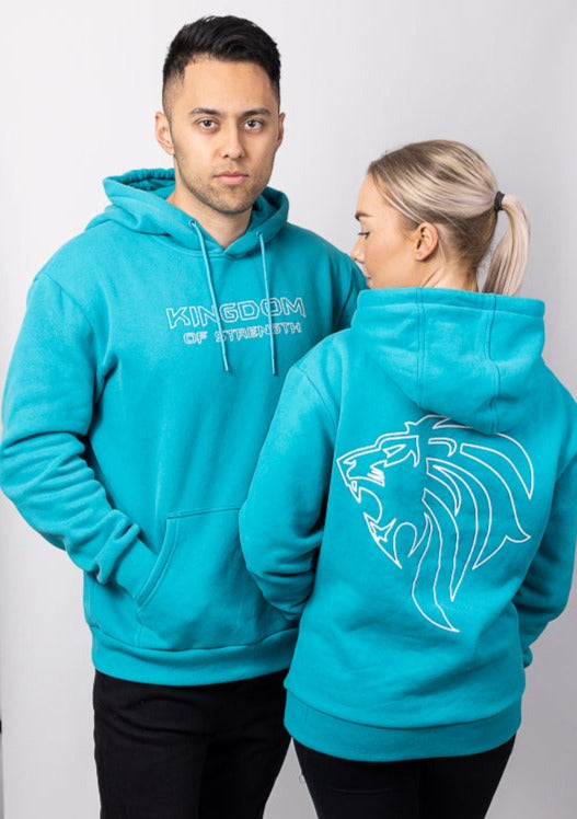 OUTLINE HOODIE / JUMPER - TURQUOISE - UNISEX