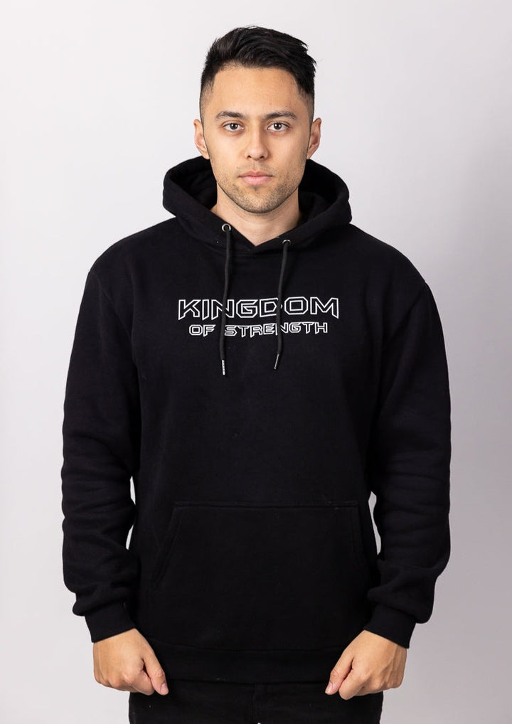 OUTLINE HOODIE / JUMPER - BLACK - UNISEX