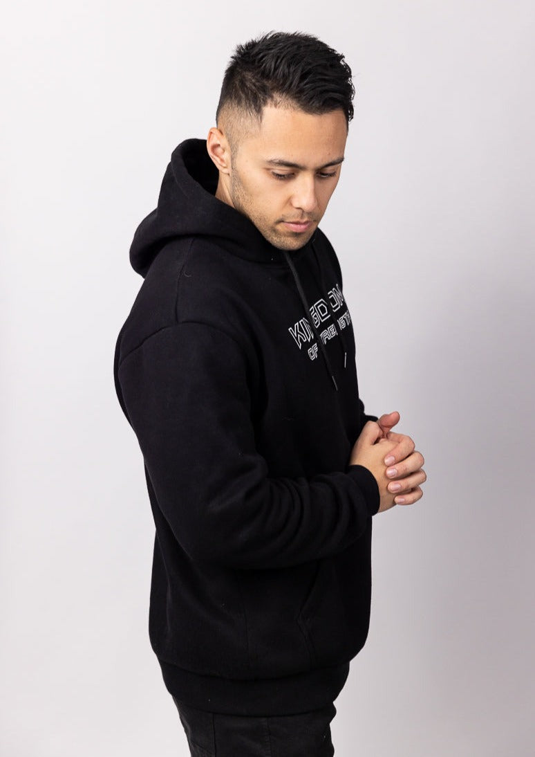 OUTLINE HOODIE / JUMPER - BLACK - UNISEX