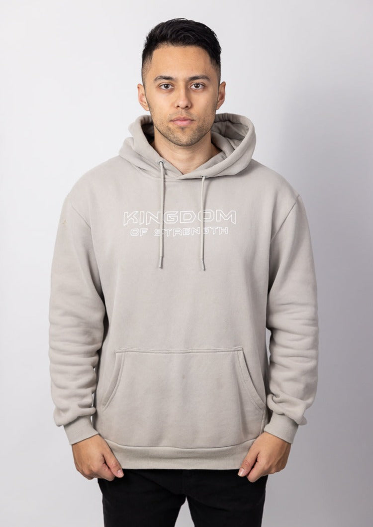 OUTLINE HOODIE / JUMPER - GREY COFFEE - UNISEX