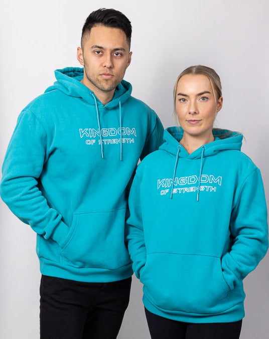 OUTLINE HOODIE / JUMPER - TURQUOISE - UNISEX