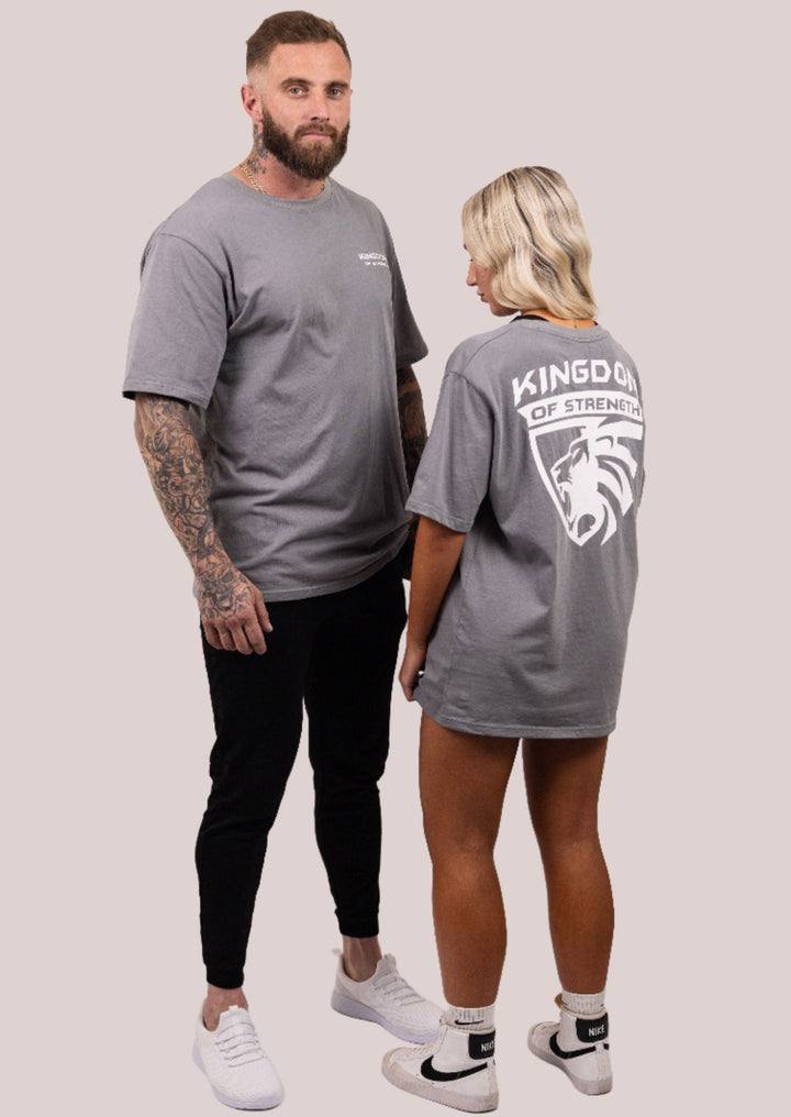 ROYAL OVERSIZED TEE - GREY - UNISEX