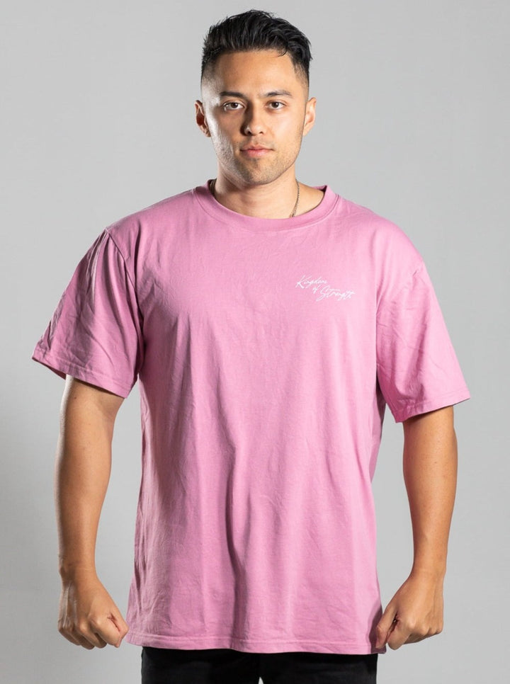 SCRIPT OVERSIZED TEE - PINK LEMONADE - UNISEX