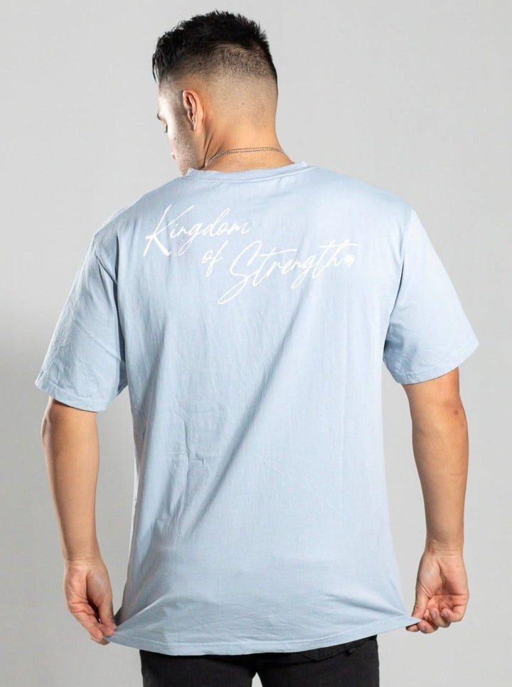 SCRIPT OVERSIZED TEE - PALE BLUE - UNISEX