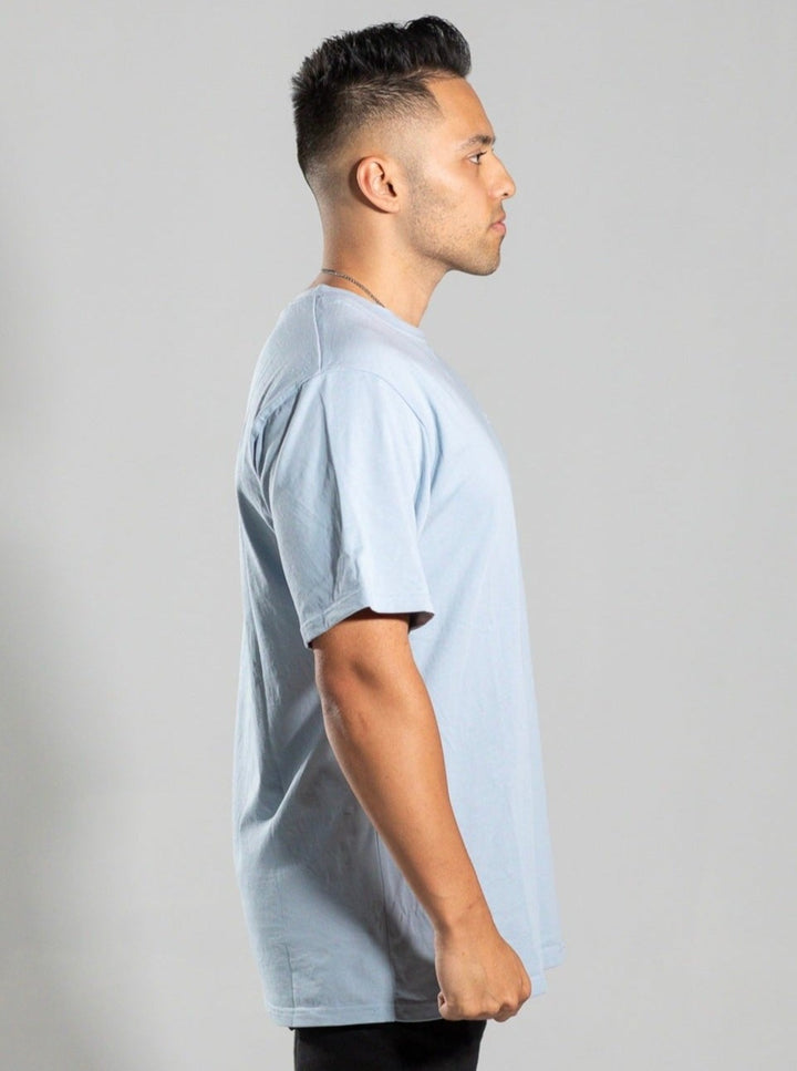 SCRIPT OVERSIZED TEE - PALE BLUE - UNISEX